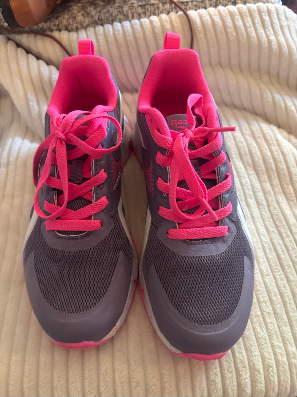 Reebok Women’s Gray and Hot Pink Athletic Shoes